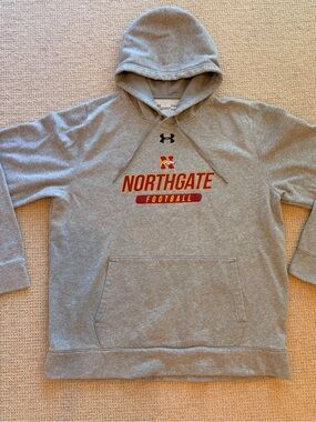 Under Armour Grey Northgate Football Pullover Hoodie